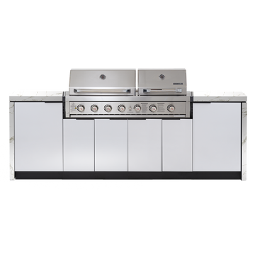 Cabinex Hero Twin Hood 6 Burner Package with Porcelain Benchtop